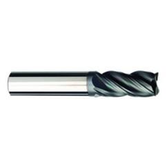 1/4 Dia. x 3 Overall Length 4-Flute Square End Solid Carbide SE End Mill-Round Shank-Center Cut-AlCrN-X - Benchmark Tooling