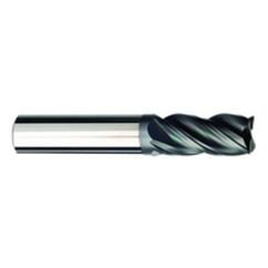 1/4 Dia. x 3 Overall Length 4-Flute .030 C/R Solid Carbide SE End Mill-Round Shank-Center Cut-AlCrN-X - Benchmark Tooling