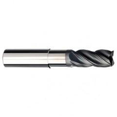 1 Dia. x 7 Overall Length 4-Flute .030 C/R Solid Carbide SE End Mill-Round Shank-Center Cut-AlCrN-X - Benchmark Tooling