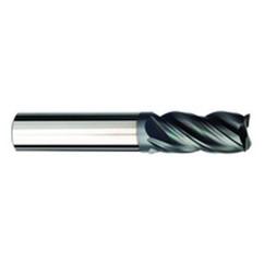 3/8 Dia. x 2 Overall Length 4-Flute .030 C/R Solid Carbide SE End Mill-Round Shank-Center Cut-AlCrN-X - Benchmark Tooling