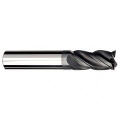 1/2 Dia. x 5 Overall Length 4-Flute .060 C/R Solid Carbide SE End Mill-Round Shank-Center Cut-AlCrN-X - Benchmark Tooling