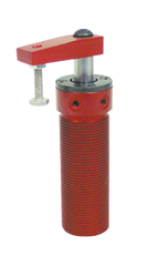 Round Threaded Body Pneumatic Swing Cylinder - #8015 .38'' Vertical Clamp Stroke - With Arm - RH Swing - Benchmark Tooling