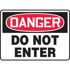 Sign, Danger Do Not Enter, 10″ × 14″, Aluminum - Benchmark Tooling