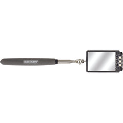 MAG-MATE Telescoping Glass Inspection Mirror with Three LED Lights, reaches 36″ Long, includes Batteries - Benchmark Tooling