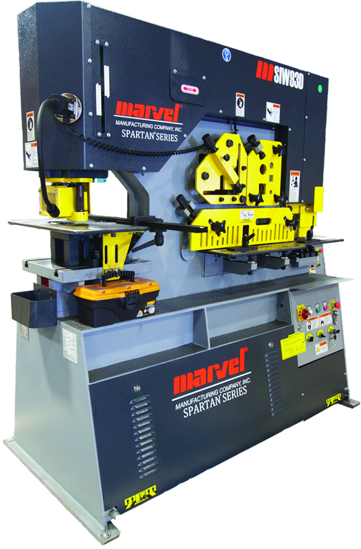 93 Ton - 14" Throat - 10HP, 440V, 3PH Motor Dual Cylinder Complete Integrated Ironworker - Benchmark Tooling