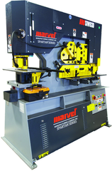 93 Ton - 14" Throat - 10HP, 220V, 3PH Motor Dual Cylinder Complete Integrated Ironworker - Benchmark Tooling