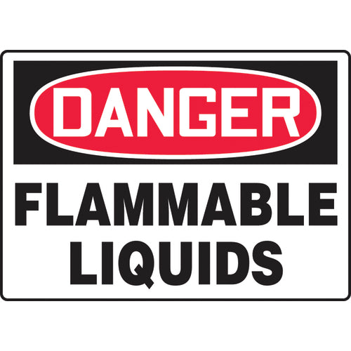 Sign, Danger Flammable Liquids, 10″ × 14″, Aluminum - Benchmark Tooling