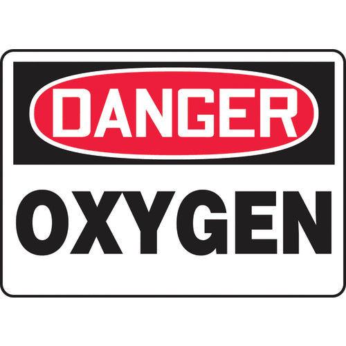 Sign, Danger Oxygen, 7″ × 10″, Vinyl - Benchmark Tooling