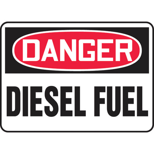 Sign, Danger Diesel Fuel, 10″ × 14″, Vinyl - Benchmark Tooling