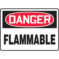 Sign, Danger Flammable, 7″ × 10″, Aluminum - Benchmark Tooling