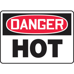 Sign, Danger Hot, 10″ × 14″, Aluminum - Benchmark Tooling