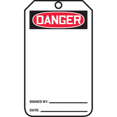 Safety Tag, Danger (Blank), 25/Pk, Cardstock - Benchmark Tooling