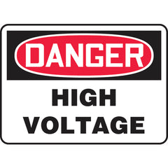 Sign, Danger High Voltage, 7″ × 10″, Plastic - Benchmark Tooling