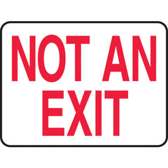 Sign, Not An Exit, 7″ × 10″, Plastic - Benchmark Tooling