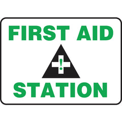 Sign, First Aid Station, 10″ × 14″, Aluminum - Benchmark Tooling