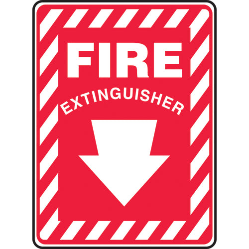 Sign, Fire Extinguisher, 14″ × 10″, Plastic - Benchmark Tooling