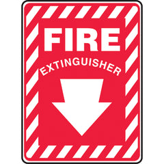 Sign, Fire Extinguisher, 10″ × 7″, Aluminum - Benchmark Tooling