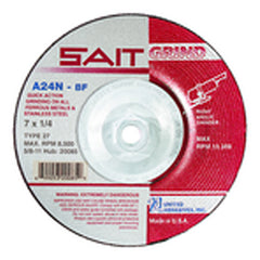 6″ × 1/4″ × 7/8″ - Aluminum Oxide 24 Grit Type 27 - Cut-Off Wheel - Benchmark Tooling