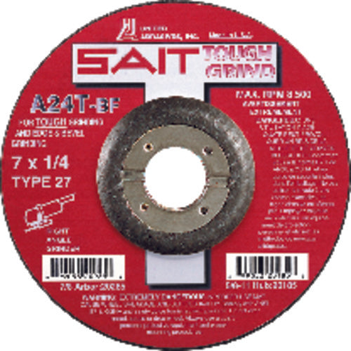 9″ × 1/4″ × 7/8″ - Aluminum Oxide A24N - Depressed Center Wheel - Benchmark Tooling