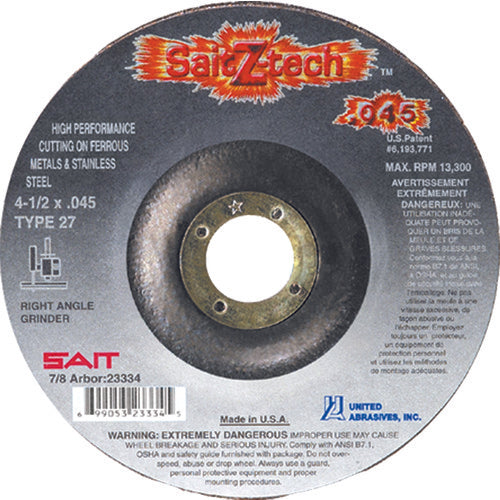 7″ × 0.045″ × 5/8″ - Aluminum Oxide 60 Grit Type 1 - Cut-Off Wheel - Benchmark Tooling