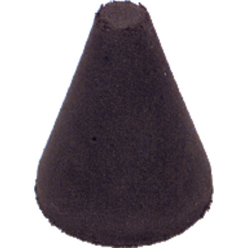 1 1/4″ × 1″-1/4″ × 1/4″ - Tapered Resin Bonded Rubber Cone (Coarse Grit) - Benchmark Tooling