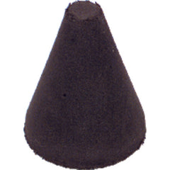 1 1/4″ × 1″-1/4″ × 1/4″ - Tapered Resin Bonded Rubber Cone (Coarse Grit) - Benchmark Tooling