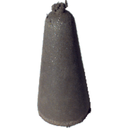 2″ × 1″-1/2″ × 1/4″ - Tapered Resin Bonded Rubber Cone (Coarse Grit) - Benchmark Tooling