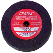 6 x 1/2 x 1/2'' - Resin Bonded Rubber Wheel (Extra Fine Grit) - Benchmark Tooling