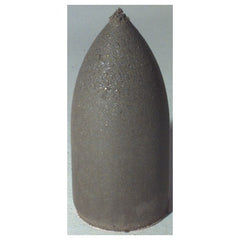 1 3/4″ × 7/8″ × 1/4″ - Bullet Resin Bonded Rubber Cone (Coarse Grit) - Benchmark Tooling