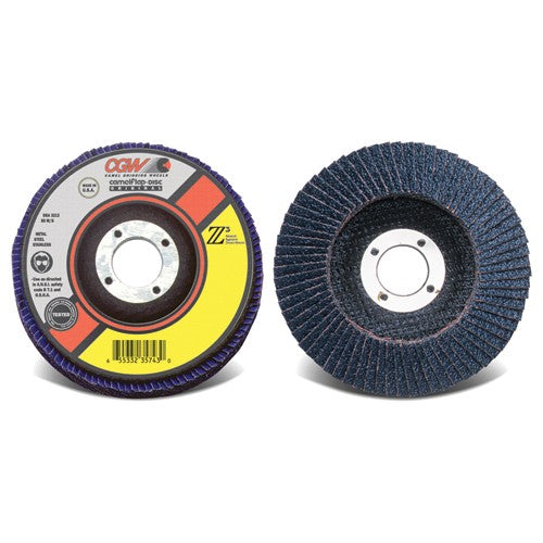 4 1/2″ × 5/8-11″-60 Grit - Zirconia Straight Flap Disc - Benchmark Tooling