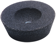 5/4 x 2 x 5/8-11'' - Aluminum Oxide 16 Grit Type 11 - Resin Cup Wheel - Benchmark Tooling