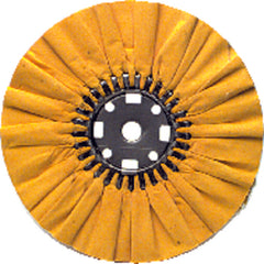 10″ × 3/4″ (3″ × 4″ Flange) - Cotton Untreated - General Purpose Use Ventilated Bias Buffing Wheel - Benchmark Tooling