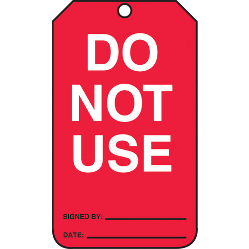 Cylinder Tag, Do Not Use, 25/Pk, Cardstock - Benchmark Tooling