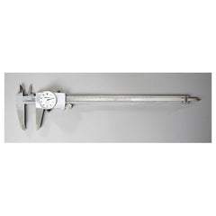 ‎0-12″ Range - Dial Caliper White Face - 0.001″ Graduation Carbide Jaw; ID; OD - Benchmark Tooling