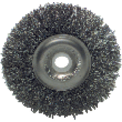 6″ Diameter-5/8″-1/2″ Arbor Hole - Crimped Steel Wire Straight Wheel - Benchmark Tooling