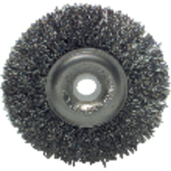 4″ Diameter-1/2″-3/8″ Arbor Hole - Crimped Steel Wire Straight Wheel - Benchmark Tooling