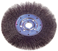 12" Diameter - 2" Arbor Hole - Crimped Steel Wire Straight Wheel - Benchmark Tooling