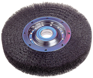 12 in. Diameter - 2 Arbor Hole - Crimped Steel Wire Straight Wheel - Benchmark Tooling