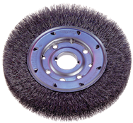 7" Diameter - 2" Arbor Hole - Crimped Steel Wire Straight Wheel - Benchmark Tooling