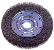 8" Diameter - 2" Arbor Hole - Crimped Steel Wire Straight Wheel - Benchmark Tooling
