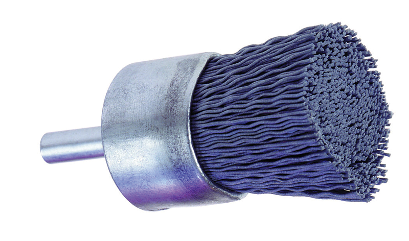 1'' Diameter - Nylon Abrasive End Brush - Benchmark Tooling