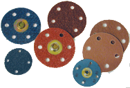 6 x 2 x 1'' - Medium Grit - Aluminum Oxide Metal Finishing Non-Woven Wheel - Benchmark Tooling