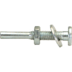 Fits 1/4″ Arbor Hole-3/16″ Shank - 1 3/4″ Overall Length - Flat Head Arbor for Abrasives - Benchmark Tooling