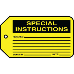 Production Control Tag, Special Instructions, 25/Pk, Cardstock - Benchmark Tooling