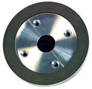 6 x 3/4 x 1-1/4'' - 1/8'' Abrasive Depth - 150 Grit - 3/4 Rim Plate Type 6A2C Mounted Diamond Wheel - Benchmark Tooling
