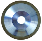 6 x 1 x 1-1/4'' - 1/8'' Abrasive Depth - 150 Grit - 3/8 Rim Type D12A2 Diamond Dish Wheel - Benchmark Tooling