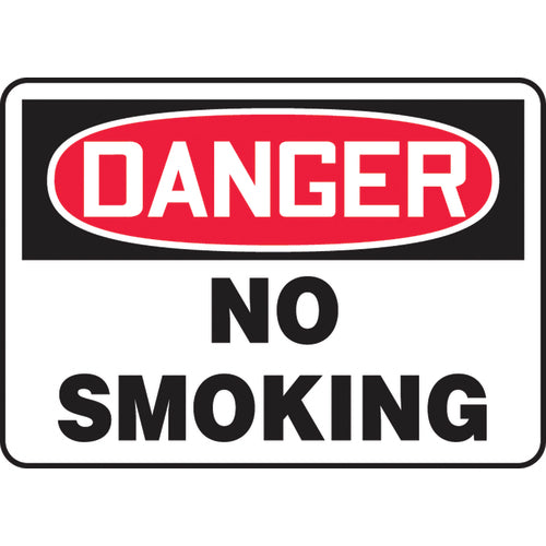 Sign, Danger No Smoking, 7″ × 10″, Vinyl - Benchmark Tooling