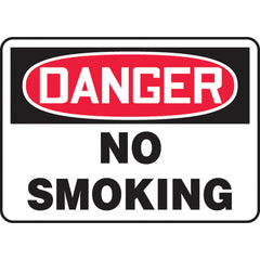 Sign, Danger No Smoking, 7″ × 10″, Aluminum - Benchmark Tooling