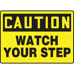 Sign, Caution Watch Your Step, 10″ × 14″, Aluminum - Benchmark Tooling