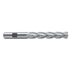 7/8 Dia. x 7-1/4 Overall Length 4-Flute Square End High Speed Steel SE End Mill-Round Shank-Center Cut-Uncoated - Benchmark Tooling